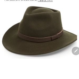 Wool felt leather trim Fedora